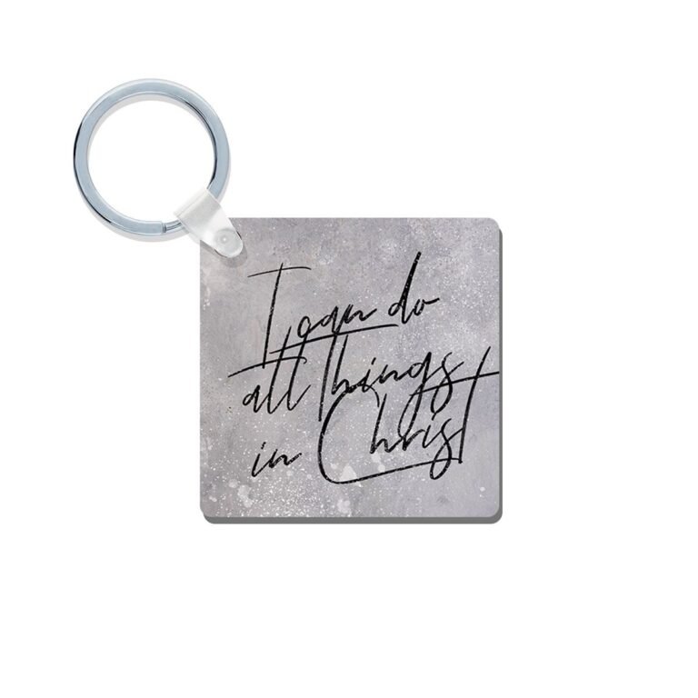 I Can Do All Things in Christ Cursive Keychain