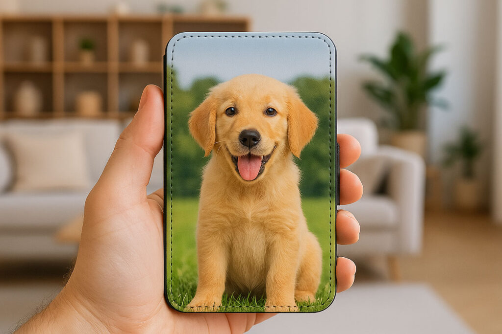 Custom wallet case with my dog on it
